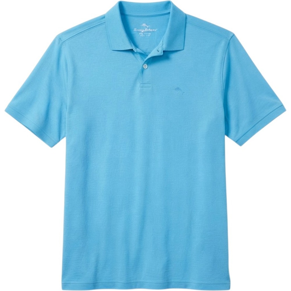 Tommy Bahama Mens Emfielder Polo Shirt Bright Blue Short Sleeve Large L